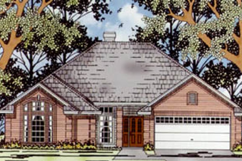 Exterior - Front Elevation 2 for Traditional House Plan #42-229 - 3 bed, 2 bath