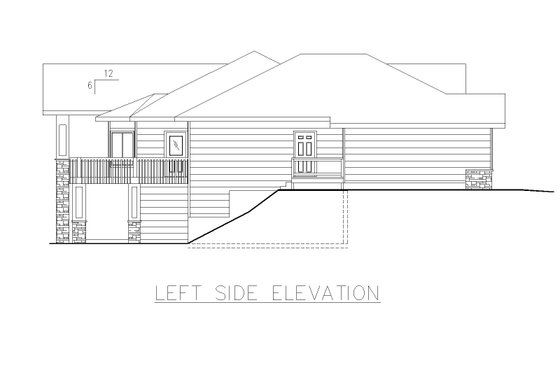 Exterior - Other Elevation 2 for Traditional House Plan #117-390 - 3 bed, 3.5 bath