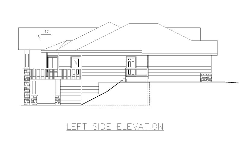 Home Plan - Exterior - Other Elevation 2 for Traditional House Plan #117-390 - 3 bed, 3.5 bath