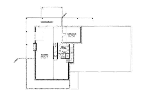 Architectural House Design - Barndominium Floor Plan - Lower Floor Plan #1064-391