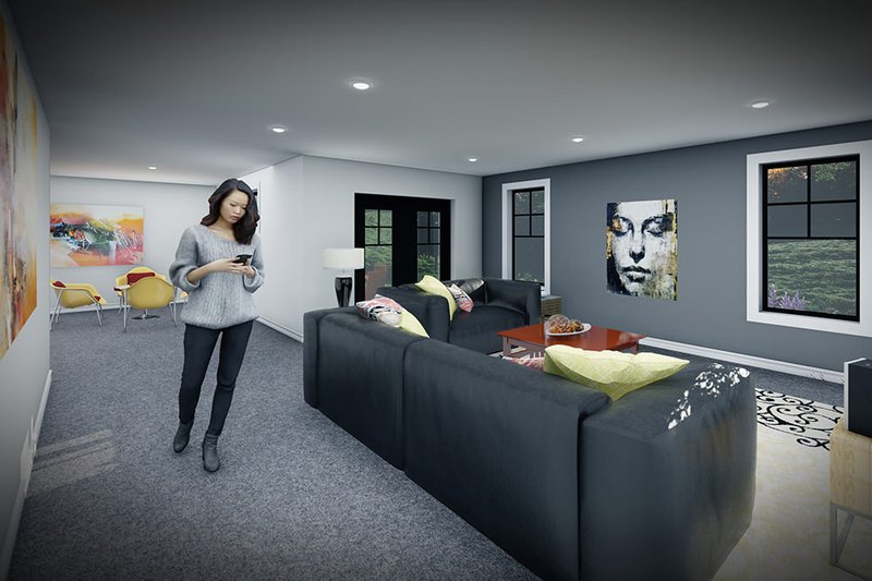 House Blueprint - Interior - Family Room 1 for Traditional House Plan #70-1525 - 4 bed, 3 bath