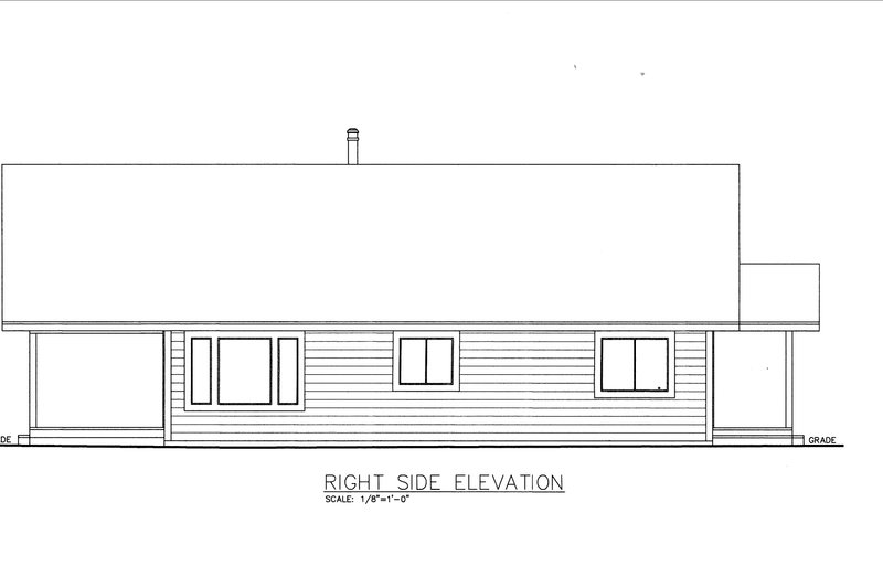 House Blueprint - Exterior - Other Elevation for Cottage House Plan #117-943 - 2 bed, 2 bath