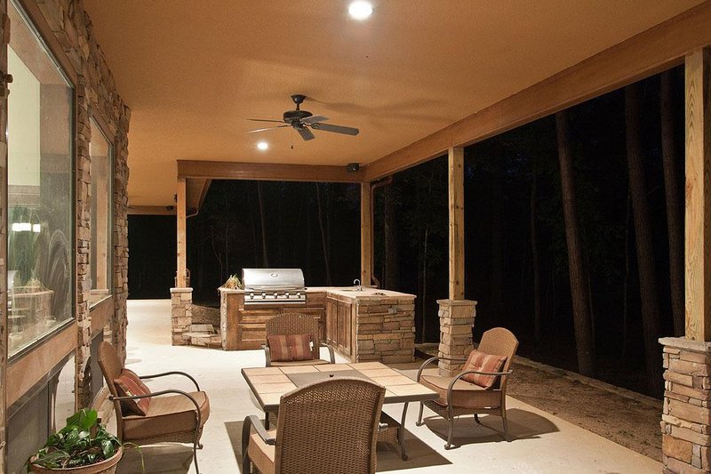 Architectural House Design - Exterior - Covered Porch 2 for Ranch House Plan #140-149 - 3 bed, 2.5 bath