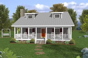Farmhouse Exterior - Front Elevation Plan #56-242