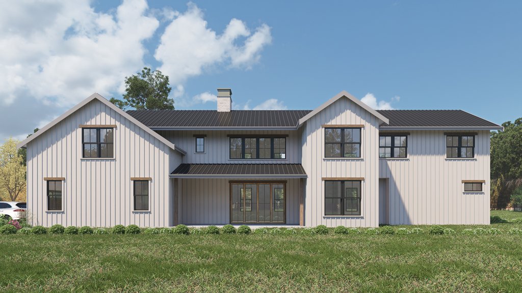 Exterior - Rear Elevation 1 for Barndominium House Plan #1070-271 - 4 bed, 3.5 bath