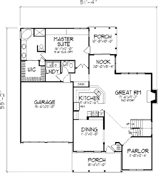 Country Floor Plan - Main Floor Plan #320-474