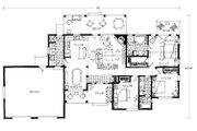 Ranch Style House Plan - 3 Beds 2 Baths 1416 Sq/Ft Plan #942-54 