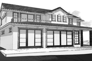Exterior - Other Elevation 2 for Mediterranean House Plan #1101-31 - 4 bed, 3.5 bath