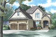 Tudor Style House Plan - 4 Beds 3 Baths 2454 Sq/Ft Plan #17-2494 