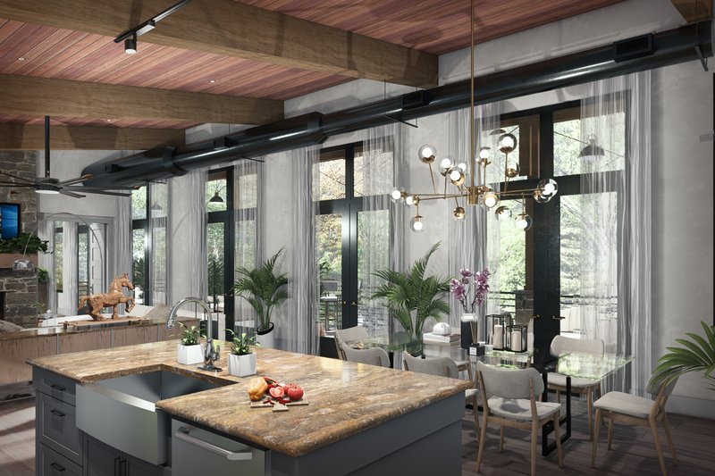 House Blueprint - Interior - Kitchen 1 for Contemporary House Plan #120-293 - 3 bed, 3 bath