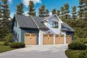 Farmhouse Style House Plan - 2 Beds 2 Baths 1056 Sq/Ft Plan #54-670 Exterior 