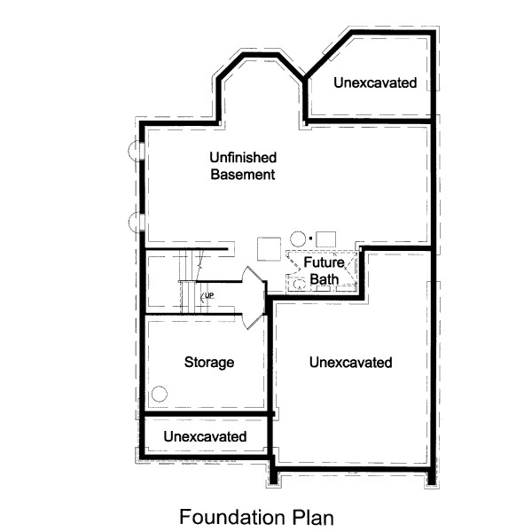 House Blueprint - Bungalow Floor Plan - Lower Floor Plan #46-435