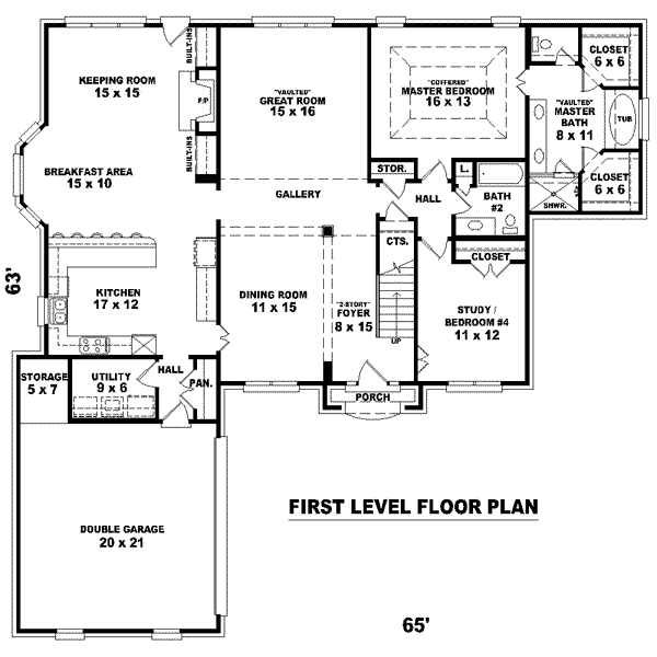 European Floor Plan - Main Floor Plan #81-1136