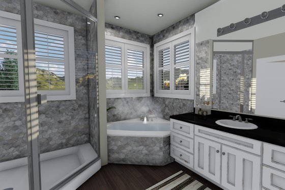 Interior - Master Bathroom for Ranch House Plan #1060-2 - 2 bed, 2 bath