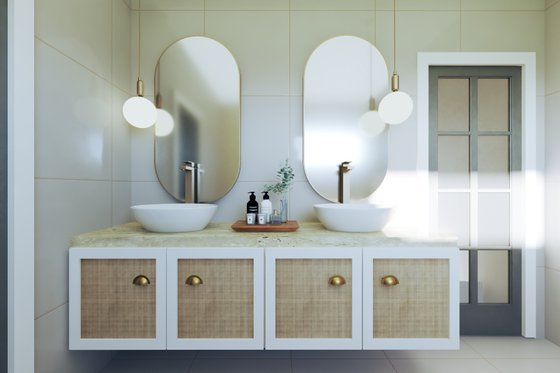 Interior - Master Bathroom for Barndominium House Plan #1064-313 - 5 bed, 3 bath