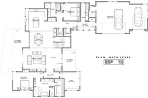 Floor Plan - Main Floor for Modern House Plan #892-17 - 4 bed, 4 bath