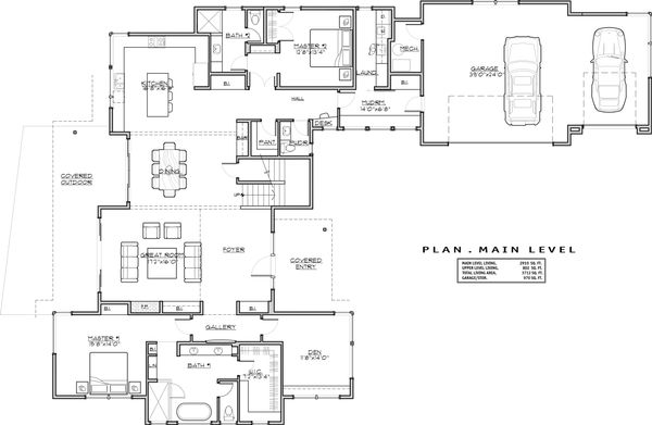 Dream House Plan - Modern Floor Plan - Main Floor Plan #892-17
