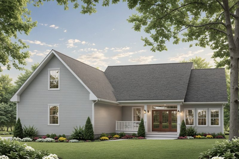 House Blueprint - Exterior - Rear Elevation for Country House Plan #21-525 - 3 bed, 2.5 bath