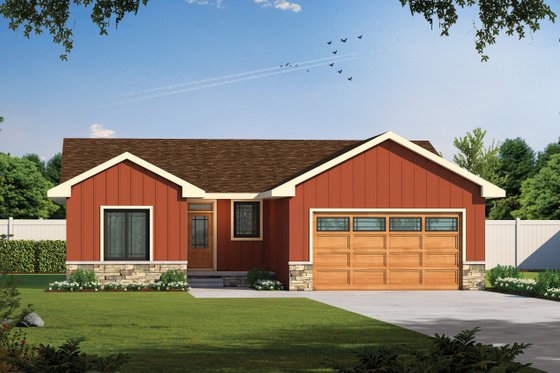 Exterior - Front Elevation 4 for Farmhouse House Plan #20-2497 - 3 bed, 3 bath