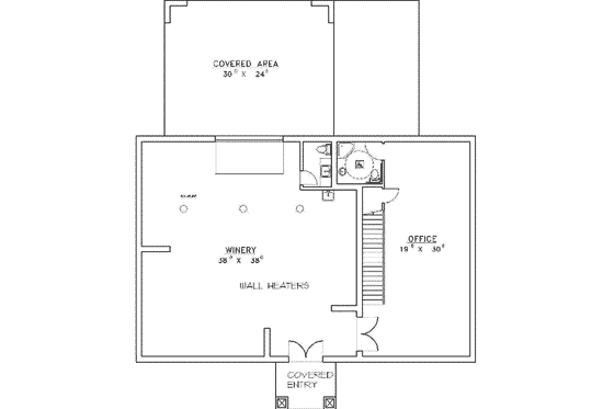 Floor Plan - Main Floor for Traditional House Plan #117-156, 3 bath