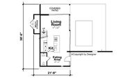 Modern Style House Plan - 1 Beds 1.5 Baths 1072 Sq/Ft Plan #20-2540 