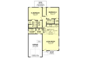 Floor Plan - Main Floor for Traditional House Plan #430-385 - 2 bed, 2 bath