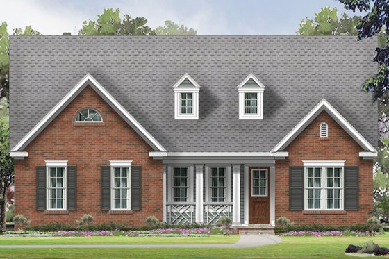 Exterior - Front Elevation for Traditional House Plan #424-413 - 3 bed, 3 bath