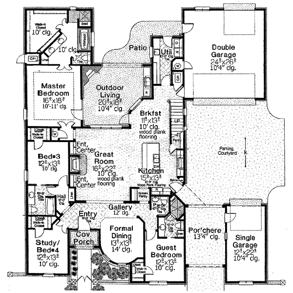 House Plan Design - European Floor Plan - Main Floor Plan #310-686