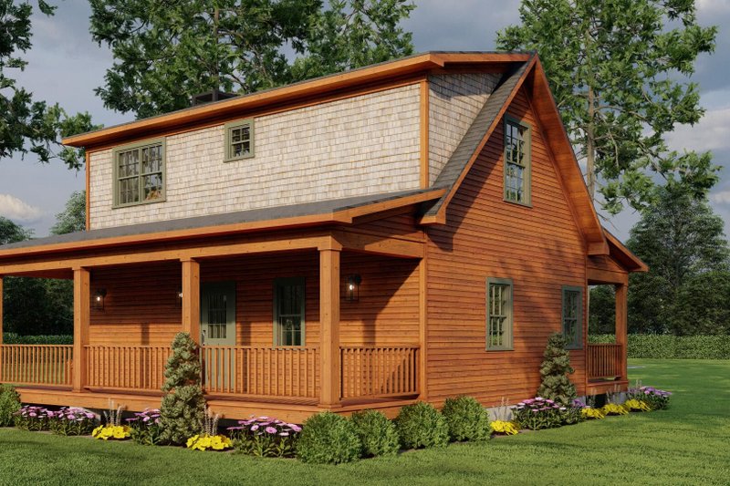 House Plan Design - Exterior - Other Elevation 3 for Cabin House Plan #923-360 - 2 bed, 2 bath