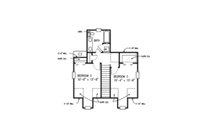 Floor Plan - Upper Floor for Tudor House Plan #410-284 - 3 bed, 2.5 bath