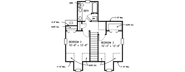 Home Plan - Tudor Floor Plan - Upper Floor Plan #410-284