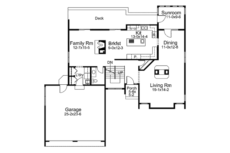 Home Plan - Floor Plan - Main Floor House Plan #57-257 - 3 bed, 2.5 bath
