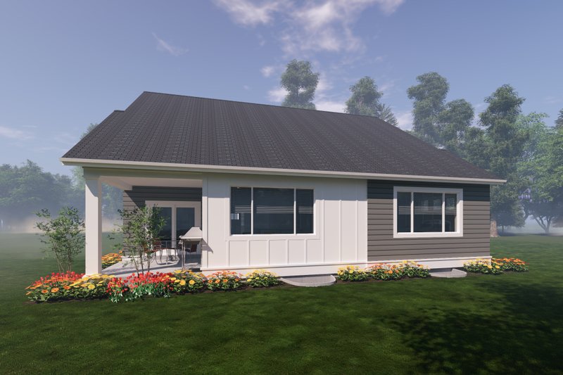 Home Plan - Exterior - Rear Elevation for Traditional House Plan #1069-26 - 2 bed, 2 bath
