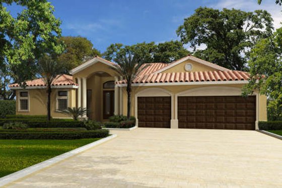 Exterior - Other Elevation for Mediterranean House Plan #420-269 - 4 bed, 3 bath