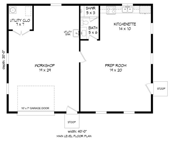 Traditional Floor Plan - Main Floor Plan #932-462