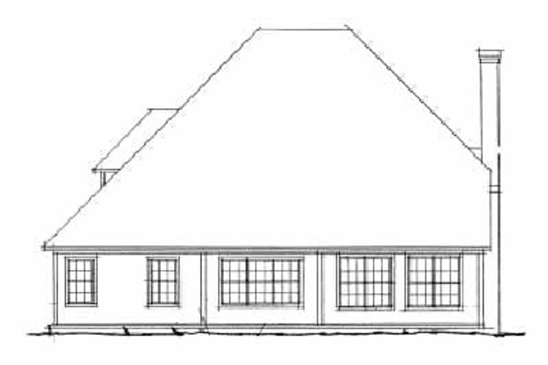 Home Plan - Exterior - Rear Elevation for Traditional House Plan #20-378 - 3 bed, 2.5 bath