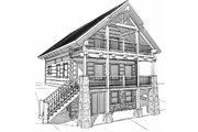 Log Style House Plan - 1 Beds 1.5 Baths 1695 Sq/Ft Plan #451-1 
