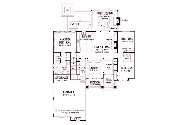 Home Plan - Optional Basement Stair Location