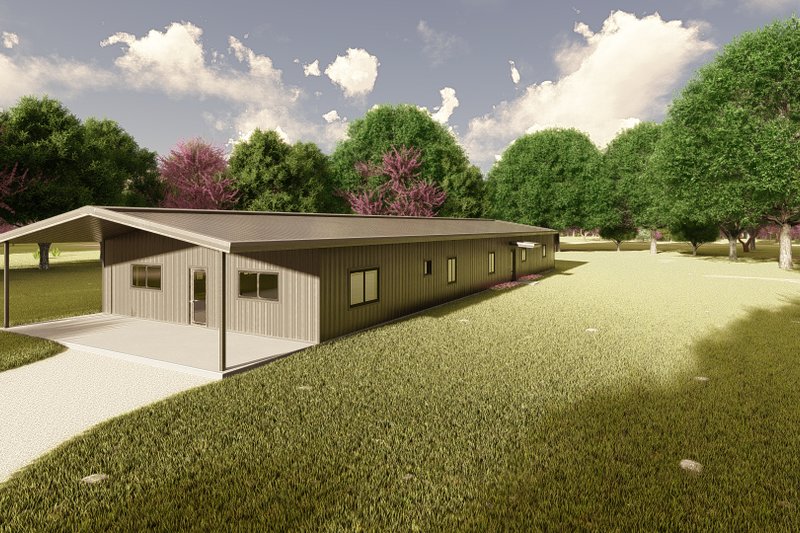 Dream House Plan - Barndominium Exterior - Front Elevation Plan #1107-46