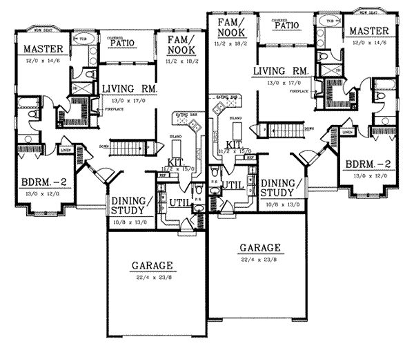 Traditional Floor Plan - Main Floor Plan #100-106