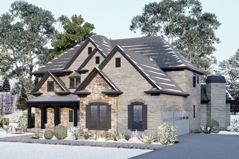Dream House Plan - Exterior - Front Elevation 6 for Traditional House Plan #54-472 - 5 bed, 4 bath