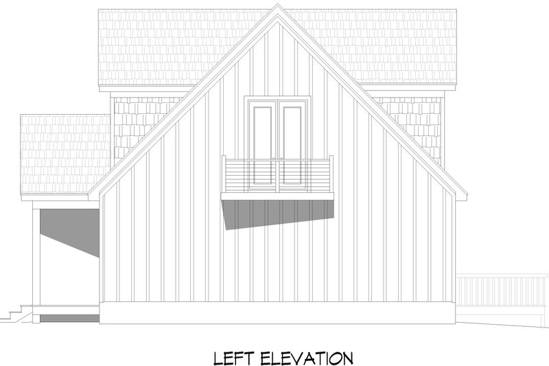 Architectural House Design - Exterior - Other Elevation for Country House Plan #932-995 - 3 bed, 2 bath