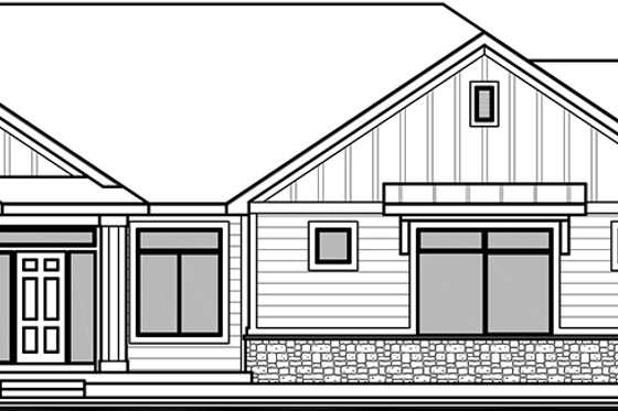 Exterior - Front Elevation 3 for Farmhouse House Plan #1073-17 - 3 bed, 2.5 bath