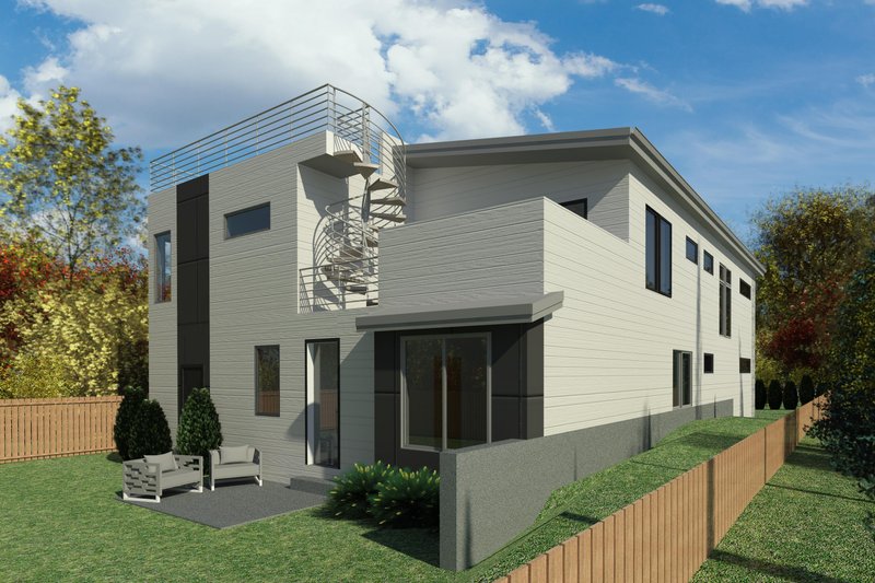 House Blueprint - Exterior - Other Elevation 2 for Contemporary House Plan #1066-120 - 4 bed, 3 bath
