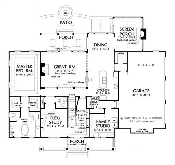 Home Plan - Optional Basement Stairway 