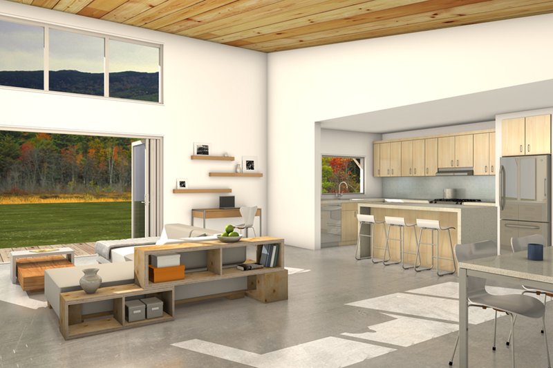 House Blueprint - Interior - Kitchen for Modern House Plan #497-31 - 3 bed, 2 bath