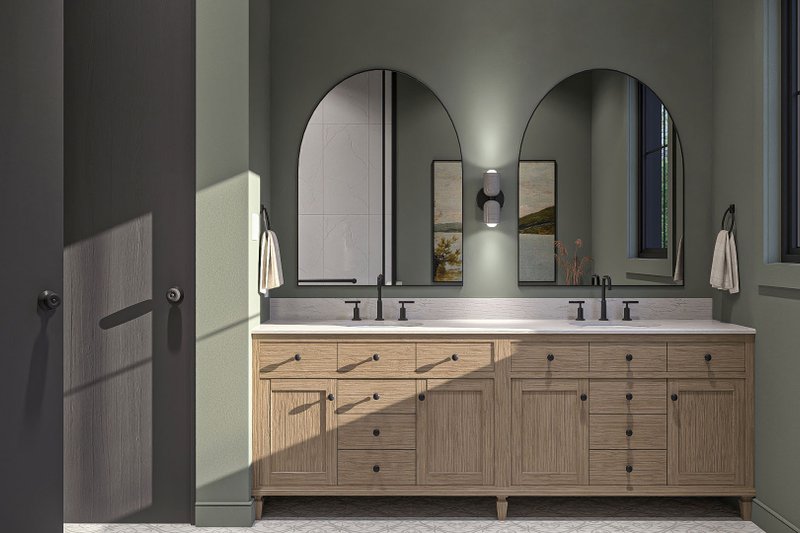 Architectural House Design - Interior - Master Bathroom for Barndominium House Plan #455-580 - 5 bed, 4.5 bath