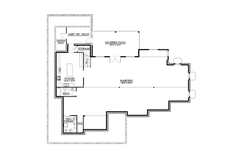 Home Plan - Floor Plan - Lower Floor for Country House Plan #1064-348 - 5 bed, 3.5 bath