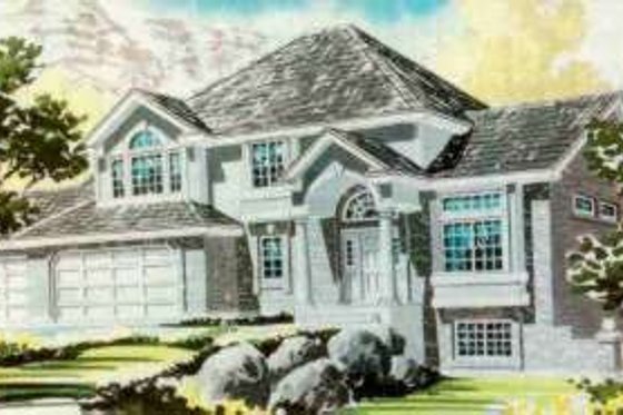 Exterior - Front Elevation for Traditional House Plan #308-226 - 4 bed, 2.5 bath
