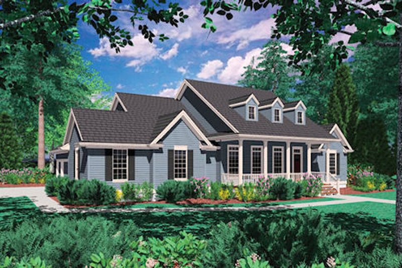 Home Plan - Colonial Exterior - Front Elevation Plan #48-422